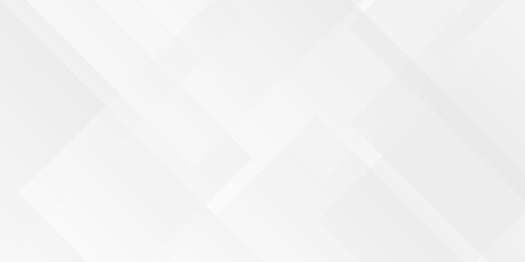 White and gray overlap triangle geometric technology pattern. minimal rectangle randomly arranged white lines transparent web square background layers. overlapping presentation design.	