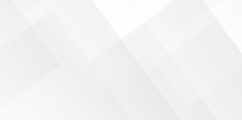 White and gray overlap triangle geometric technology pattern. minimal rectangle randomly arranged white lines transparent web square background layers. overlapping presentation design.	