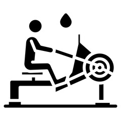 Rowing Machine Vector Icon