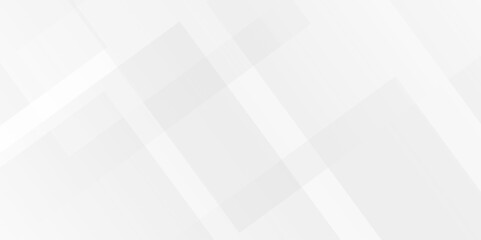 White and gray overlap triangle geometric technology pattern. minimal rectangle randomly arranged white lines transparent web square background layers. overlapping presentation design.	
