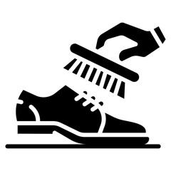 Cleaning Shoes Vector Icon