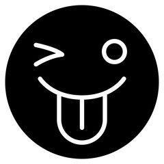 Winking Face with Tongue Vector Icon