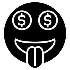 Money Mouth Face Vector Icon