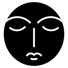 Neutral Face Vector Icon