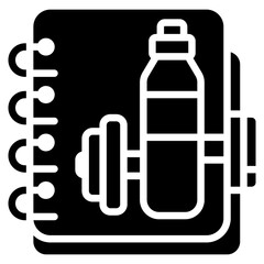 Fitness Journal Vector Icon