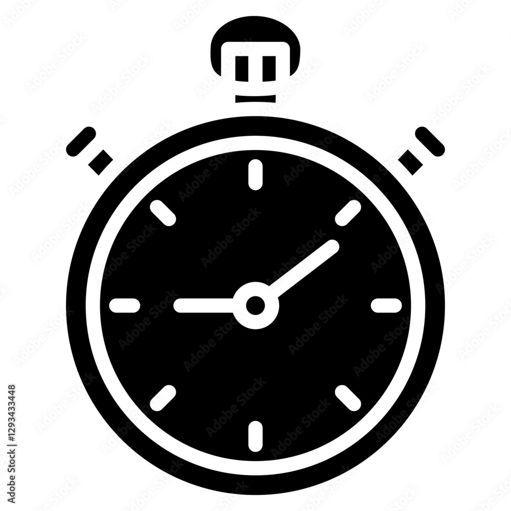 Poster lap timer vector icon
