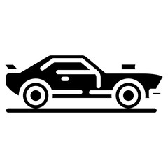 Drag Race Car Vector Icon