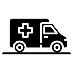 Medical Car Vector Icon