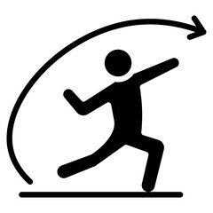 Javelin Throw Vector Icon