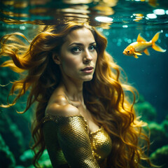 Golden mermaid