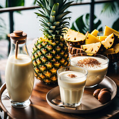 milk and pineapple