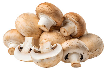 a pile of champignons isolated png image