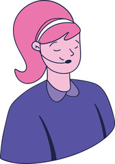 Customer Service Work Illustration