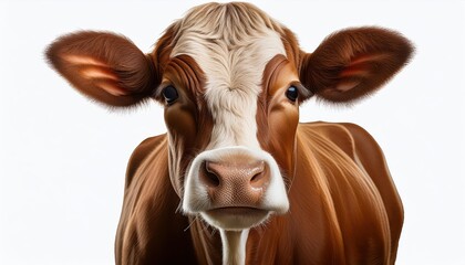 Lone Grazing Cow Amidst a Serene Winter Field, Majestic in the Soft Golden Light of the Afternoon Sun