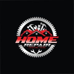 Home repair and washing logo design