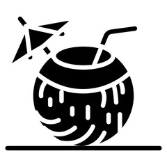 Coconut Drink Vector Icon