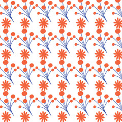 seamless pattern with red hearts