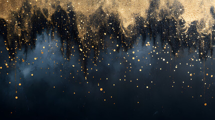 Elegant abstract background with gold glitter and dark texture for creative design