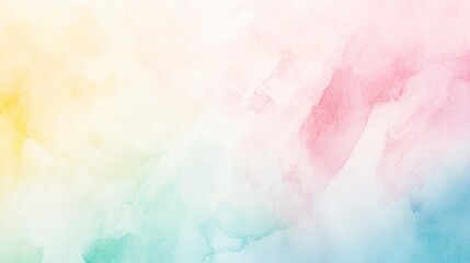 Abstract pastel rainbow watercolor background with soft colors and grainy texture, pastel colors