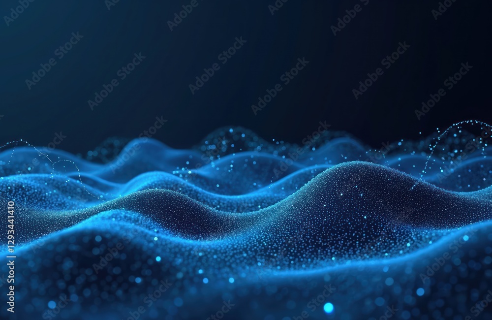 Poster abstract data technology futuristic background with bokeh effect. low poly shape connecting dots, li