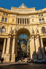 Fototapeta premium Umberto Gallery in Naples. Entrance to the gallery