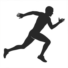 Man Running silhouette vector illustration