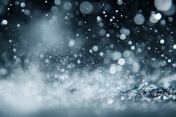 Close-up of Water Droplets and Steam Fog in the Air.