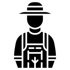 Farm Worker Vector Icon