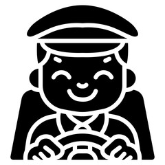 Taxi Driver Vector Icon