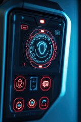 Detailed view of a CCTV system emphasizing motion detection and advanced facial recognition technology.