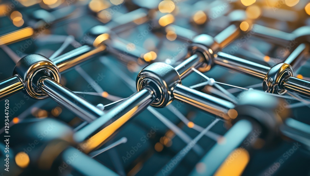 Aufkleber modern security practices visualized through the resilience of interconnected metallic links.