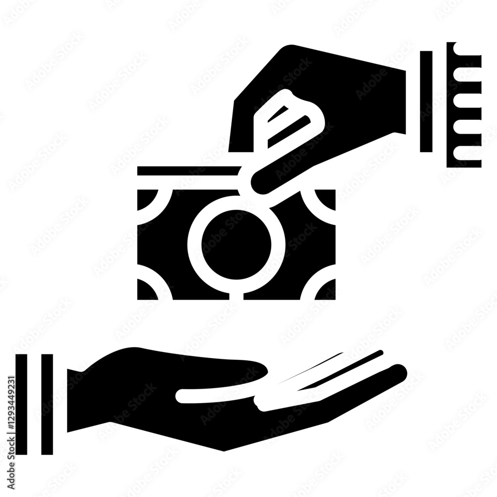 Poster bribery web vector icon