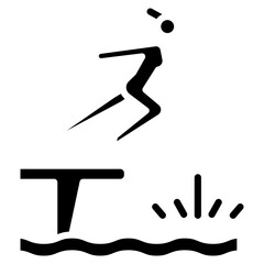 Diving Board Vector Icon