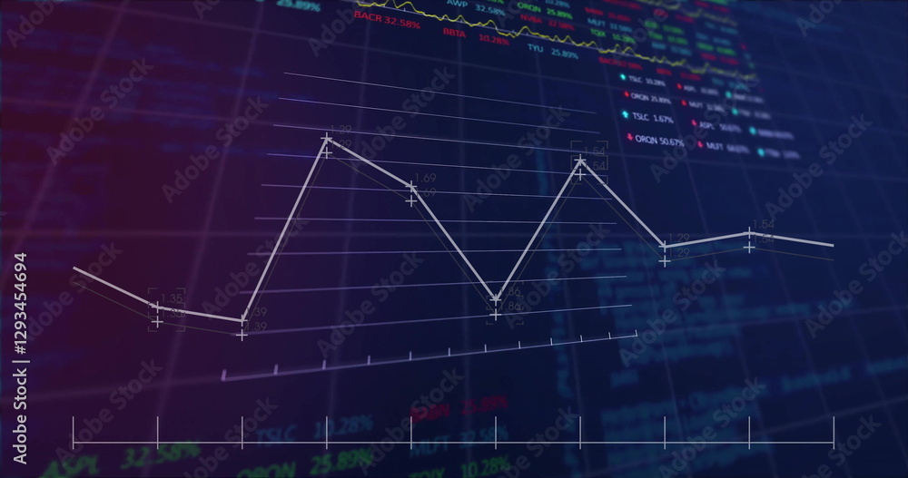 Aufkleber image of financial data processing over grid