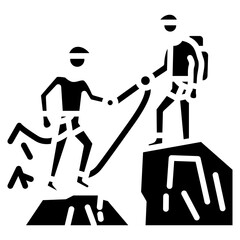 Climbing Spotter Vector Icon