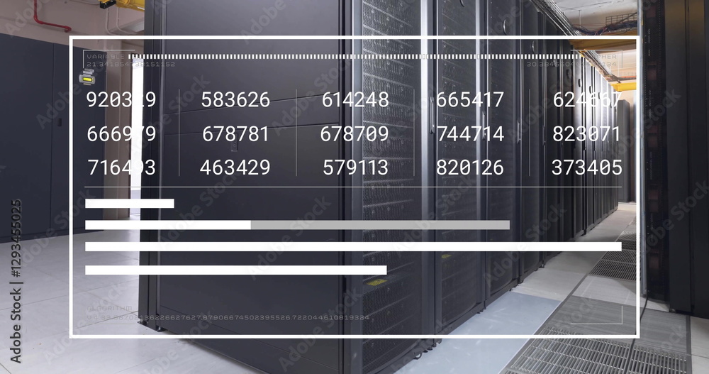 Poster image of digital data processing over computer servers