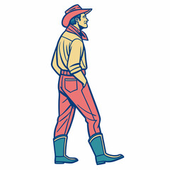 Cowboy silhouette vector illustration