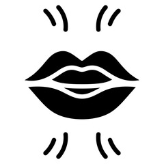 Tingling Lips Vector Icon