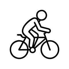 Obraz premium cycling icon, cycling line art - simple line art of cycling, perfect for cycling logos and icons