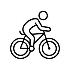 Obraz premium cycling icon, cycling line art - simple line art of cycling, perfect for cycling logos and icons