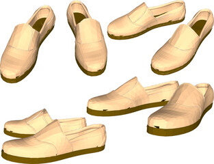vector sketch illustration of sandal shoe design with accessories for office worker fashion 