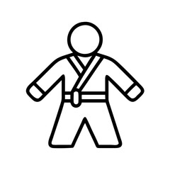 judo icon, judo line art - simple line art of judo, perfect for judo logos and icons