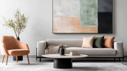 Dreamy abstract patterns in modern interior design, soft pastel textures creating a calming atmosphere..