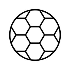 Fototapeta premium soccer ball icon, soccer ball line art - simple line art of soccer ball, perfect for soccer ball logos and icons