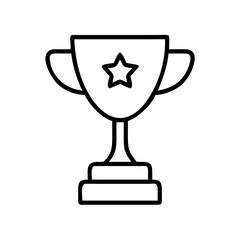 trophy icon, trophy line art - simple line art of trophy, perfect for trophy logos and icons
