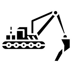 Dredging Vessel Vector Icon