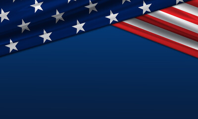 USA Flag Background with Copy Space