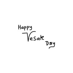 happy waisak lettering