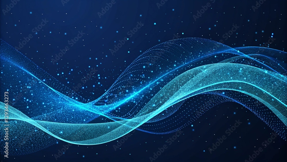 Poster blue power energy graphic background. abstract glowing lines. blue wave. blue abstract wave flow, ab