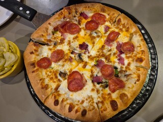 Classic Italian Pizza with Crispy Crust and Toppings